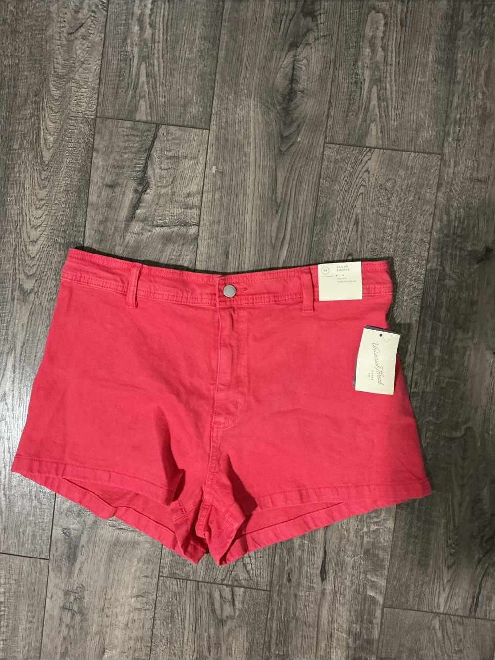 New! Red Sailor Shorts sz 14 NWT Coral Red
